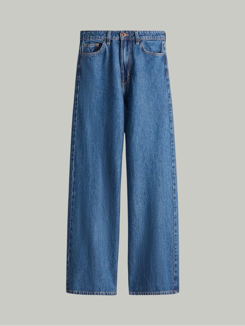 H&M Ava Denim Blue Ultra High-Rise Wide Leg Jeans